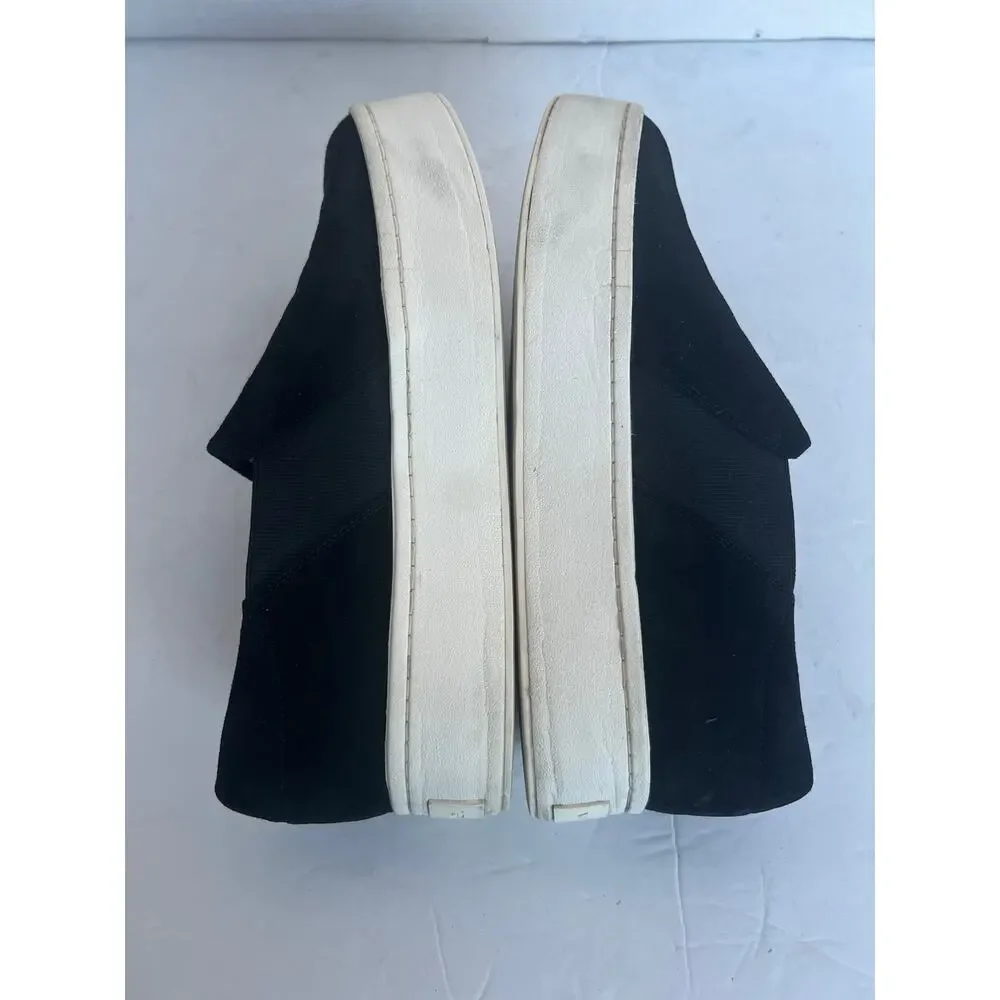 Vince‎ Warren Black Suede White Platform Round Toe Slip On Skate Sneaker Shoes 7